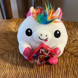 Zuru Snackles Richard The Unicorn Froot Loops 5.5” Mini Stuffed Plush Rainbow